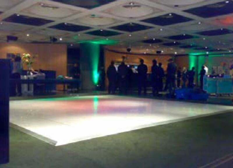 White sparkly dance floor